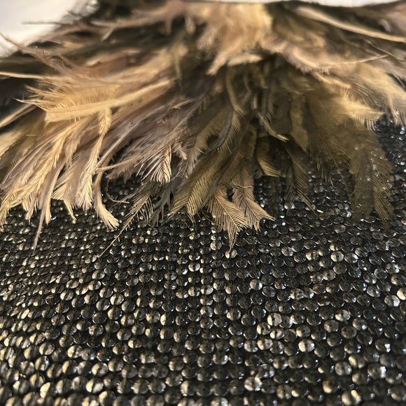 J CREW COLLECTION Naomi Feather Sequin Embellished SILK Mini Skirt 0 - Picture 5 of 15